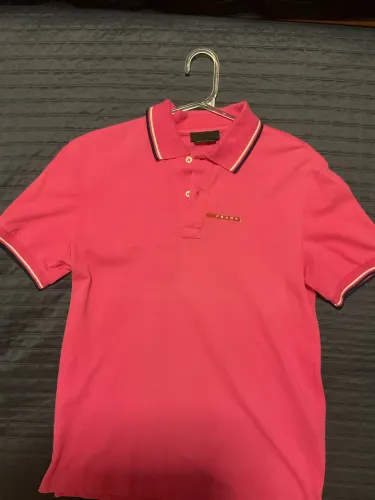 Blusa Polo Prada Rosa Masculina Original