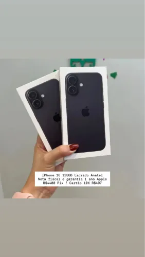iPhone 16 128GB Lacrado - Anatel Garantia 1 ano