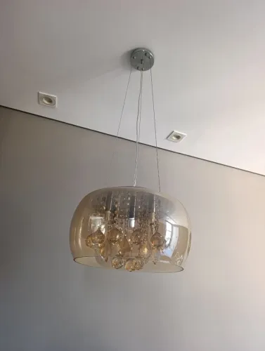 Pendente vidro cristal bronze
