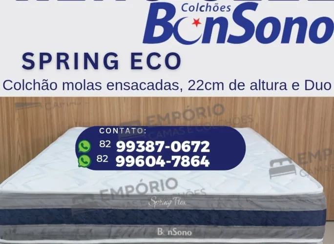 Colchão caal R$ 859 queen R$ 1.164 king R$ 1.399 molas ensacadas Bonsono usa dois lados 
