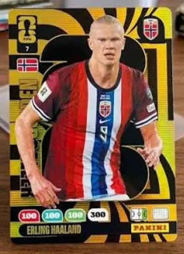 erling haaland adrenalyn golden baller card camisa noruega nike figurinha legend cards