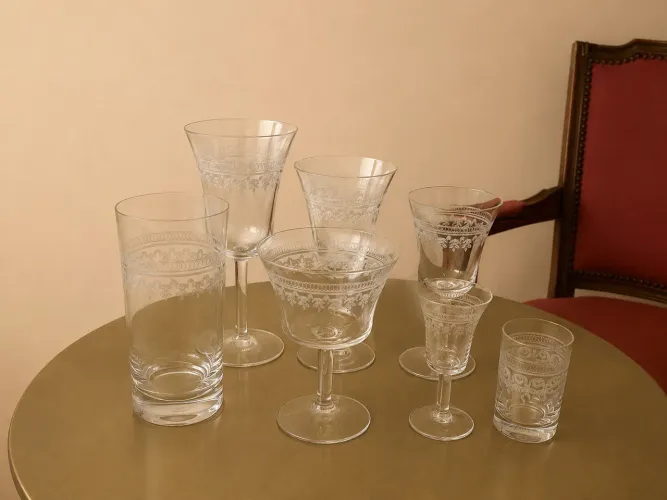 Conjunto de cristal da Boêmia