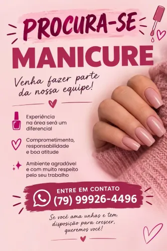 Vaga para manicure 