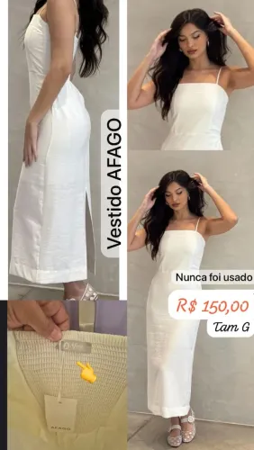 Vestido Afago  de linho, novo, nunca usado na etiqueta ainda 150.00