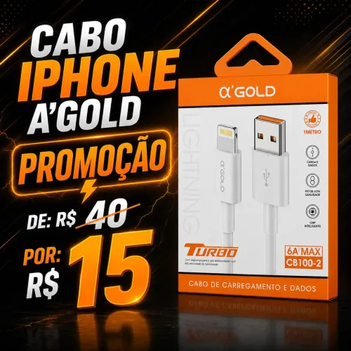 Cabo iPhone A'gold Promoção