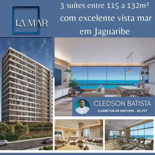 La Mar Jaguaribe, 3 Suítes, Opções De 115M² Ou 132M² E 2 Vagas De Garagem. S24JU4