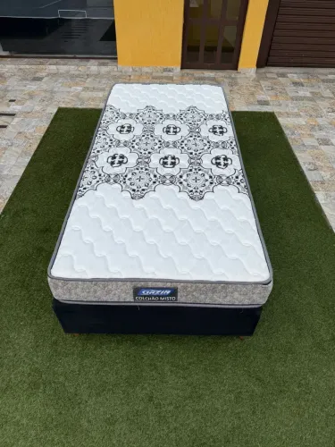 Cama de Solteiro com colchão de Solteiro D28 - Entrego!
