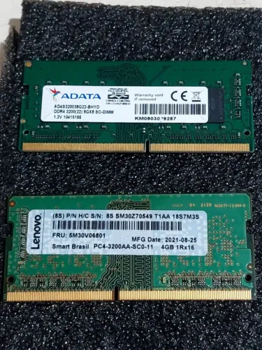 Memória RAM 8GB DDR4 3200 MHz AData p/ notebook