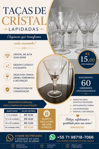Taças de Cristal