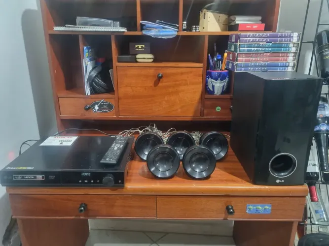 Home theater LG completo com hdmi e controle original