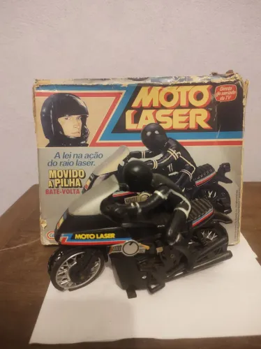 Brinquedo Antigo Moto Laser Glasslite 