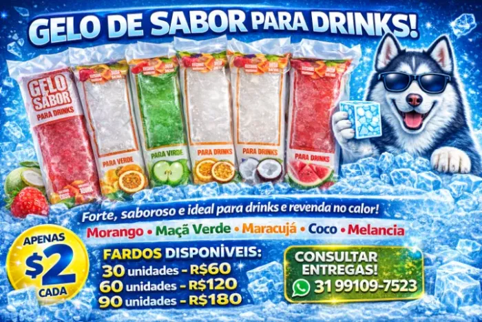 Síndicos e Condomínios - Gelo Saborizado 200ml para Festas e Drinks