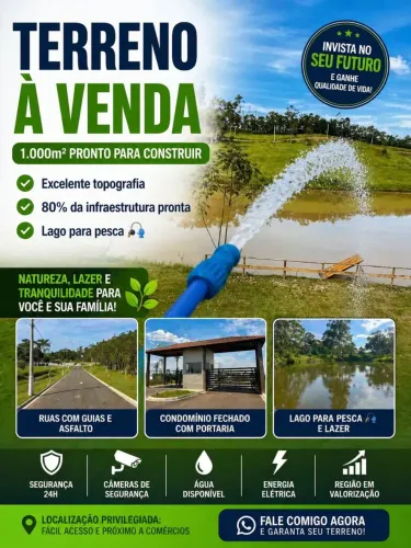 TERRENOS A VENDA PRONTOS PARA CONSTRUIR, LINDOS LOTES DE 1.000 MT