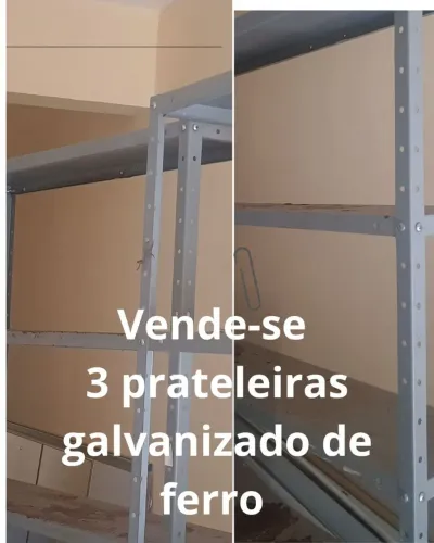 Vendo 3 prateleiras galvanizado de ferro 
