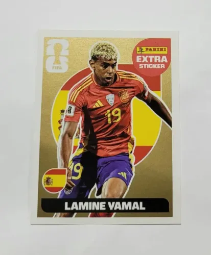 Carta de ouro Lamine Yamal Panini original