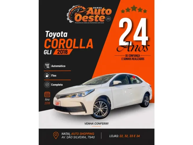 Toyota Corolla GLI 1.8 Flex 16V Aut. 2018