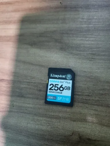 CARTÃO DE MEMÓRIA KINGSTON SDG4 256GB CARTÃO SD PARA CÂMERA DLSR 4K NOVO