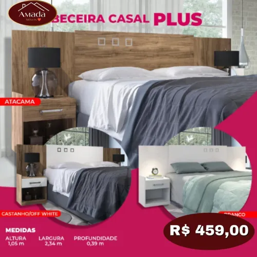 Cabeceira casal plus - à pronta entrega