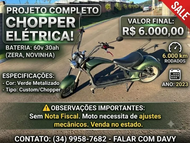Vende scooter elétrica estilo wolidey 