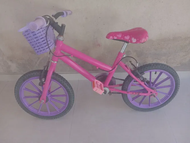 Bicicleta Infantil Aro 20 Rosa e Roxa