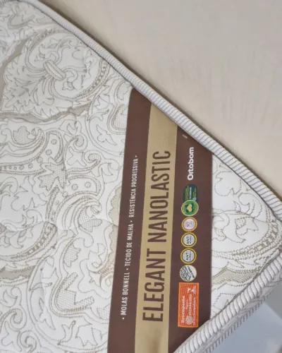 Cama box Solteiro com colchão em molas Bonnel Ortobom