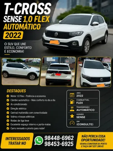 Volkswagen T-Cross Sense 1.0 TSI Flex 5P Aut. 2022