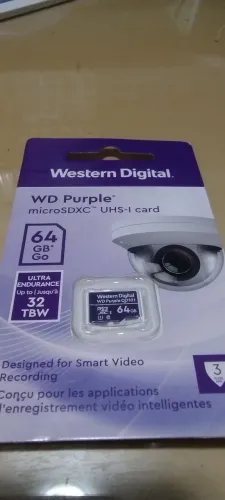 Cartão WD Purple QD101 64gb microSDXC UHS-I card