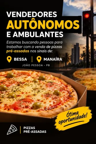 Vaga para vendedor de Pizza pré assada