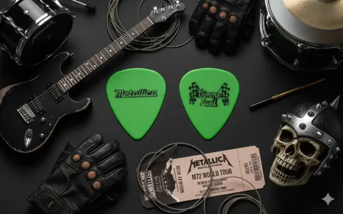palheta de guitarra metallica fuel - tour 2012