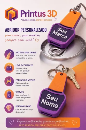 Produtos personalizados em 3D