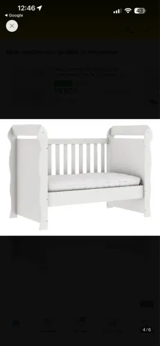 Berço cama bebê branco com colchão impermeável ortobom 
