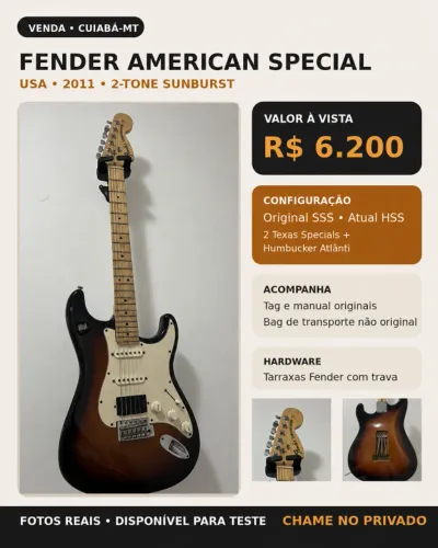 Fender American Special USA 2011 + Manual e Tag