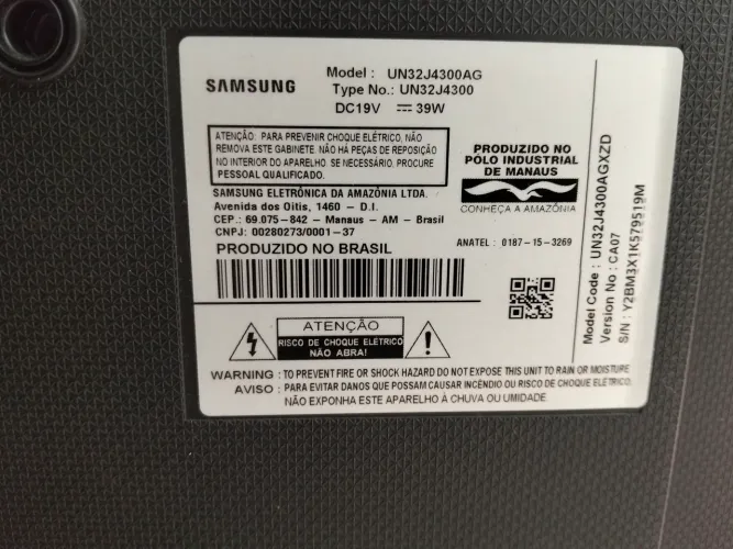 Tv Samsung <br>Tv Samsung 32 Polegadas Mod Un32j4300ag Defeito Tela trinca