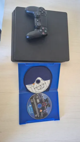 PS4 Slim 500GB + Controle Original + 2 Jogos