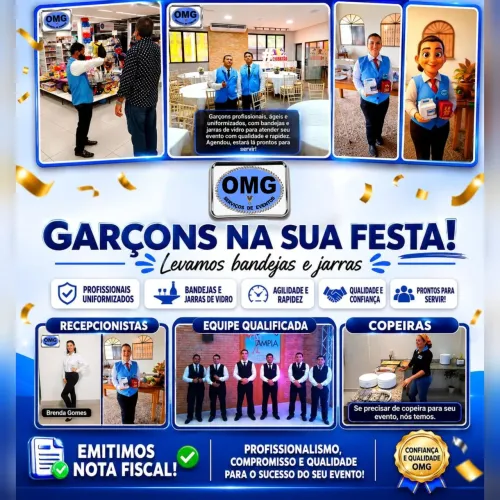 GARÇONS//GARÇOM//GARÇONETES//COPEIRA PARA FESTAS E EVENTOS 
