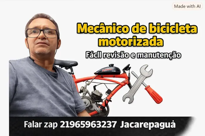 Mecânico de bicicleta motorizada Jacarepaguá