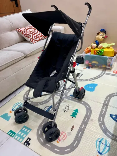 Carrinho De Bebê Guarda Chuva Pocket Preto Multikids Bb502