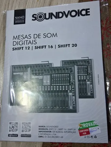 Mesa de som digital SOUNDVOICE 16 canais