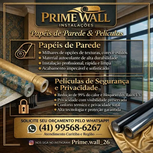 Adesivo Papel de Parede e Películas de segurança