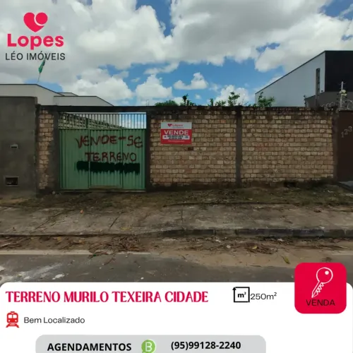 Terreno com 250m², apto a financiar, Murilo Texeira Cidade - Boa Vista RR