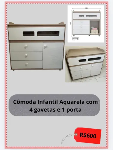 Cômoda infantil unissex