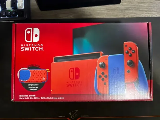 Nintendo Switch Blue Mario Edition