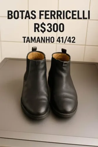 Bota Masculina Ferricelli - Couro Legítimo - Tamanho 41/42