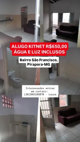 ALUGO kitnet com água e luz inclusos no aluguel