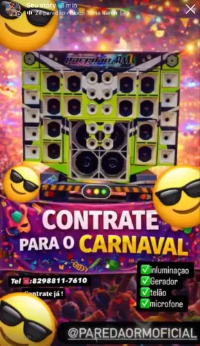 Aluguel som e luz e telão