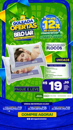 Travesseiro Flocos
