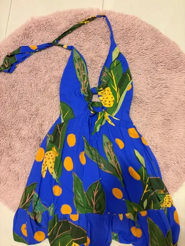 vestido curto farm de amarração