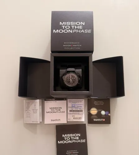Relógio Swatch x Omega Moonswatch Mission to the Moonphase - NOVO com película