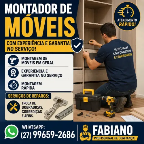 MONTADOR DE MÓVEIS NA SERRA, VITÓRIA, FUNDÃO E REGIÃO.