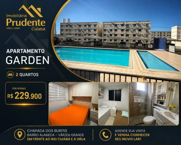Apartamento para Venda em Várzea Grande, Ponte Nova, 2 dormitórios, 1 banheiro, 1 vaga